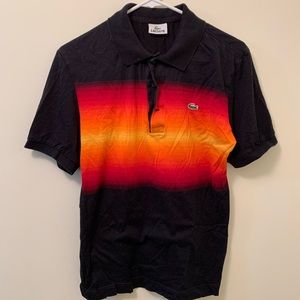Lacoste fire gradient polo shirt